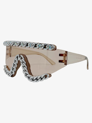 Chain-Embellished Sunglasses 