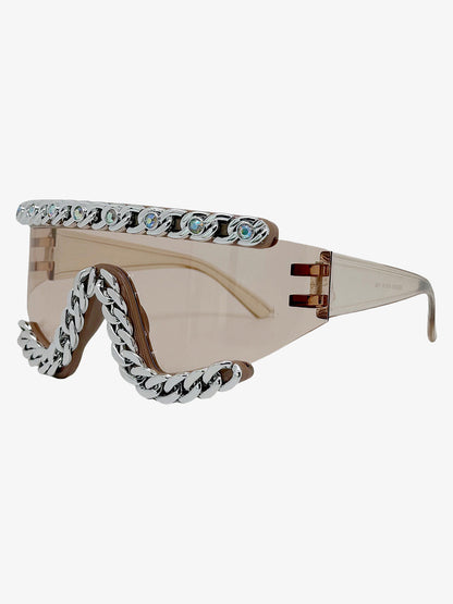 Chain-Embellished Sunglasses 