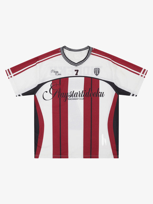 Stylish Striped Sports Jersey T-Shirt 