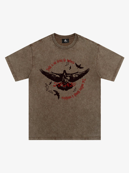Original Vintage Washed Slogan Graphic T-Shirt 