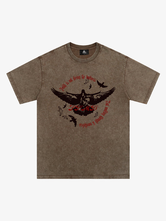 Original Vintage Washed Slogan Graphic T-Shirt 