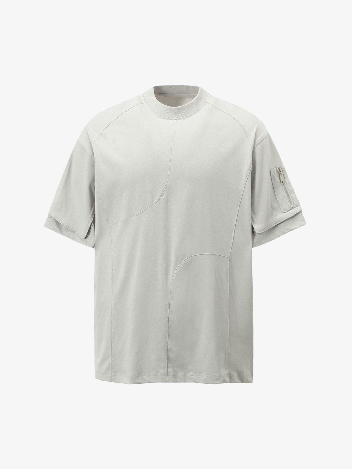 Retro Washed Deconstruction Functional Pocket T-shirt 