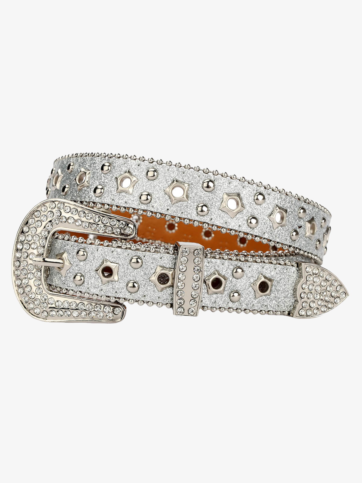 Sparkling Silver Rhinestone Embellishments Belt - 2446 