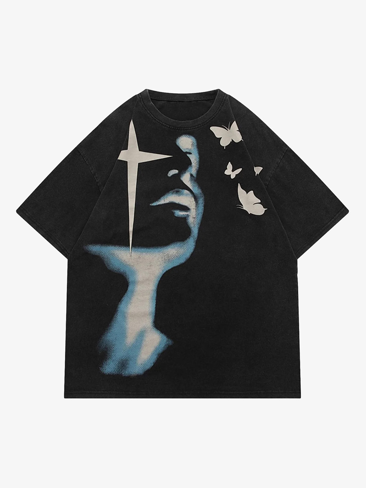Thesupermade Abstract Portrait Print T shirt 1619