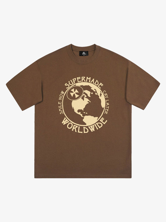 Thesupermade Globe Print T-shirt 