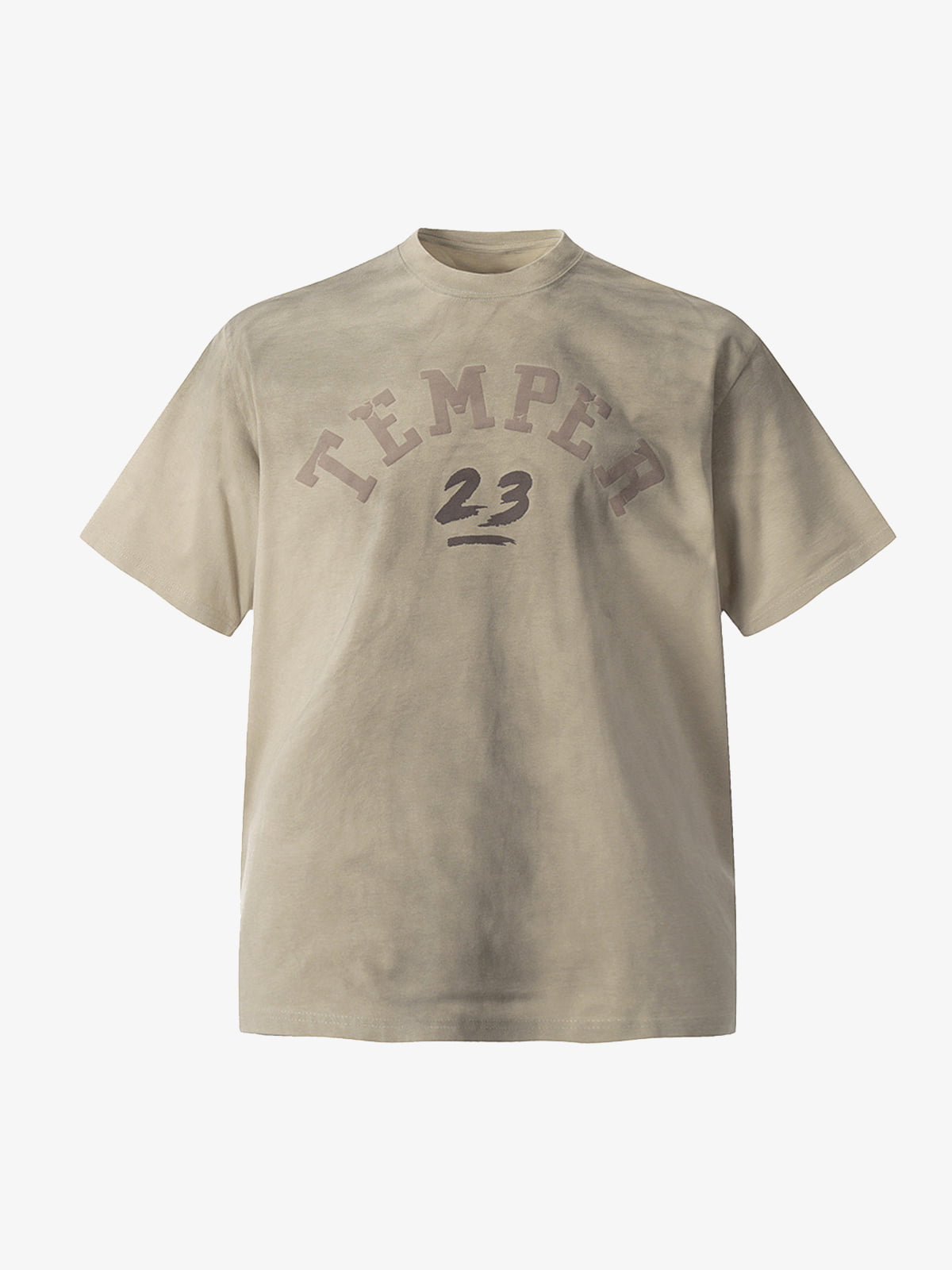 Street Distressed Tie-dye Letter Print T-shirt 