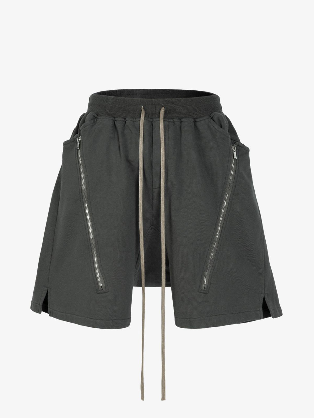 Retro Functional Zipper Slit Jort 