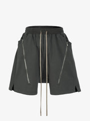 Retro Functional Zipper Slit Jort 