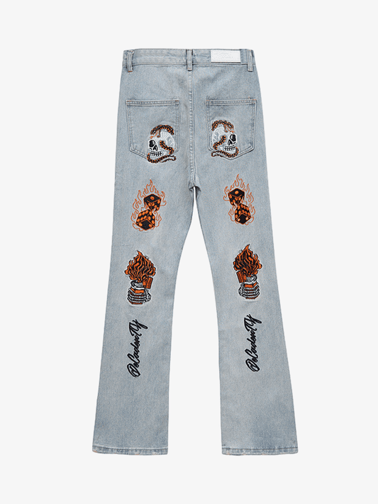 Thesupermade High Street Embroidery Retro Jeans - 1574 