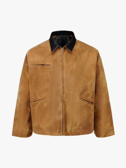 Vintage Heavy Suede Quilted Work Jacket 