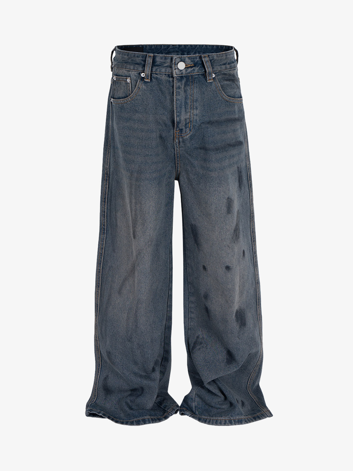 Wasteland Style Ink Splash Baggy Jeans 