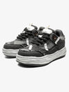 Distressed Deconstructed Split Whisker Platform Sneakers 