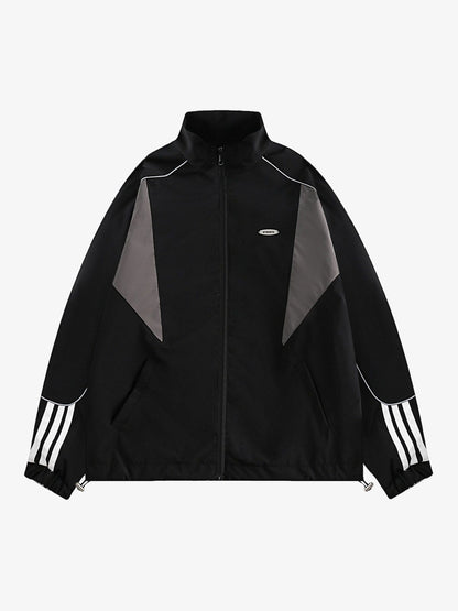 Thesupermade Contrast color patchwork Track Jacket 