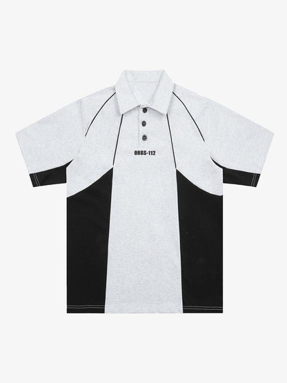 Street Contrast Panel Polo Shirt 