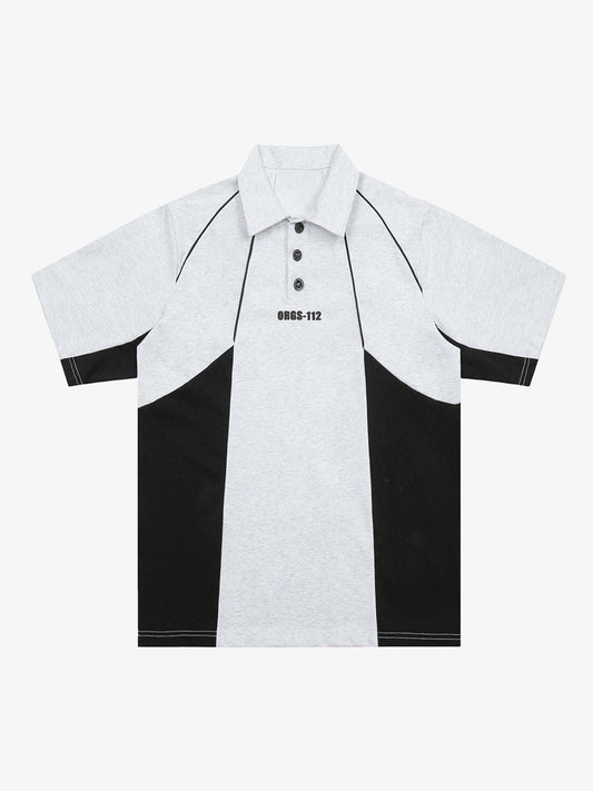 Street Contrast Panel Polo Shirt 