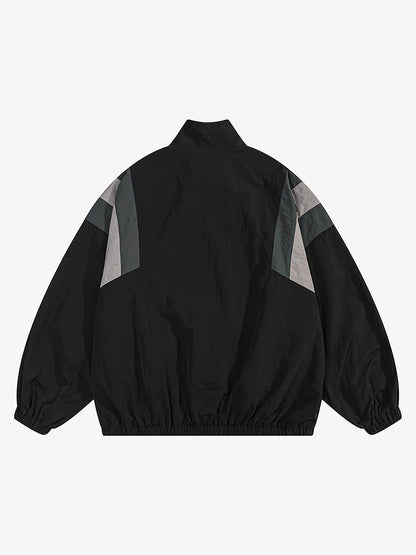 Thesupermade Patchwork Contrasting Windbreaker Jacket 