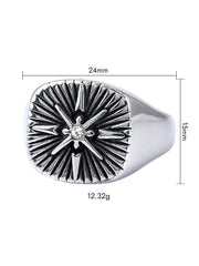 Vinatege Nordic Navigator Compass Cross Ring 