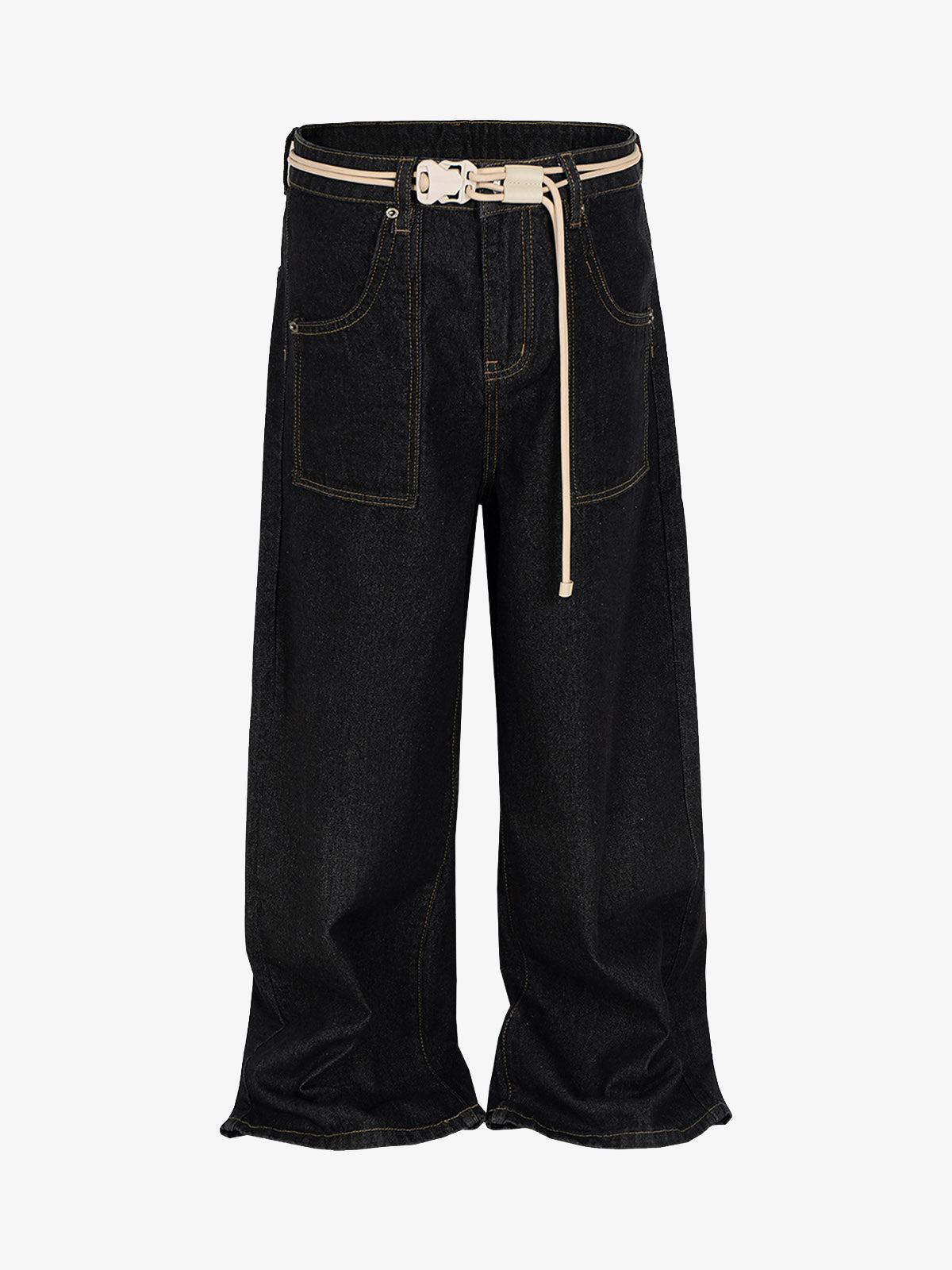 Cleanfit Buckle Belt Baggy Jeans 