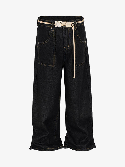 Cleanfit Buckle Belt Baggy Jeans 