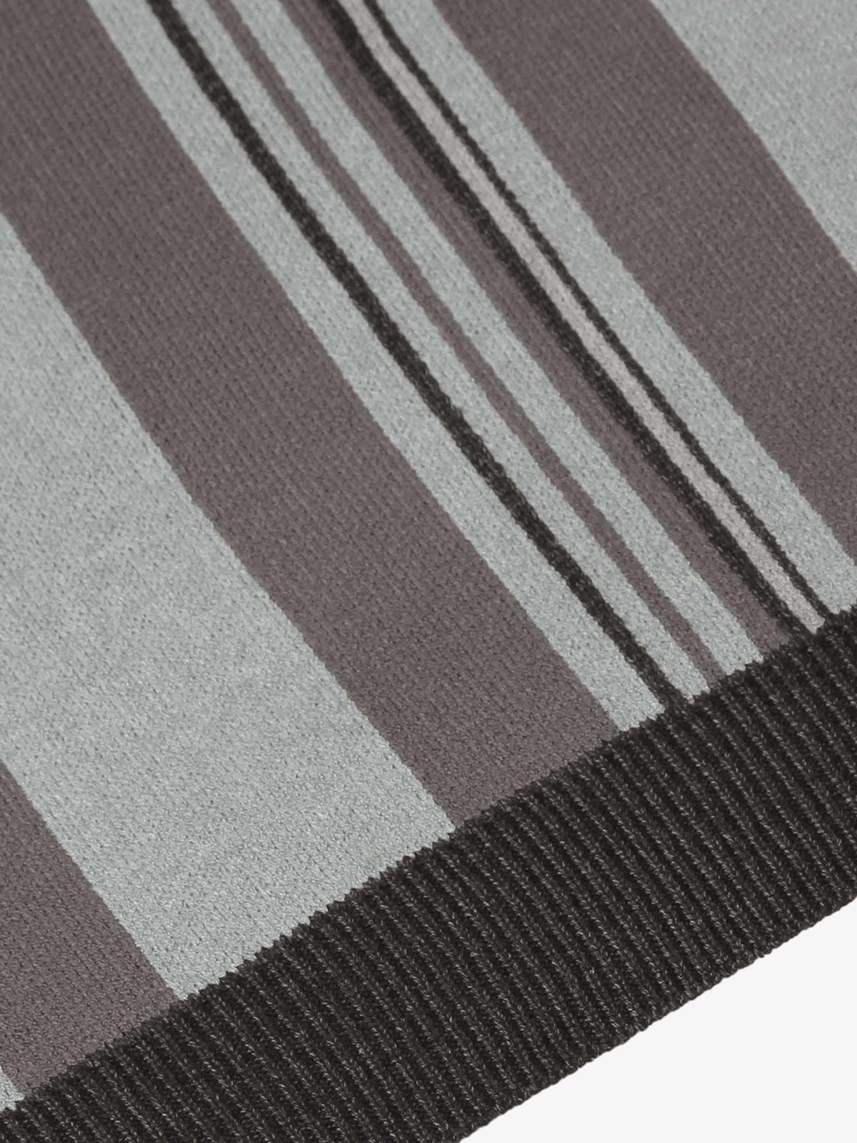 Thesupermade Striped Embroidered Knit Polo Sweater 