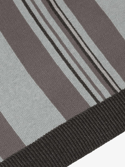 Thesupermade Striped Embroidered Knit Polo Sweater 