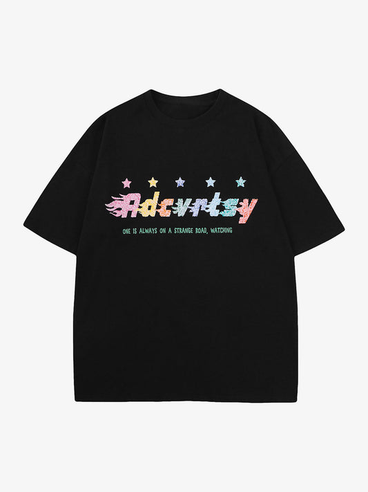 Thesupermade Colorful Full Of Stars Printed T-shirt 