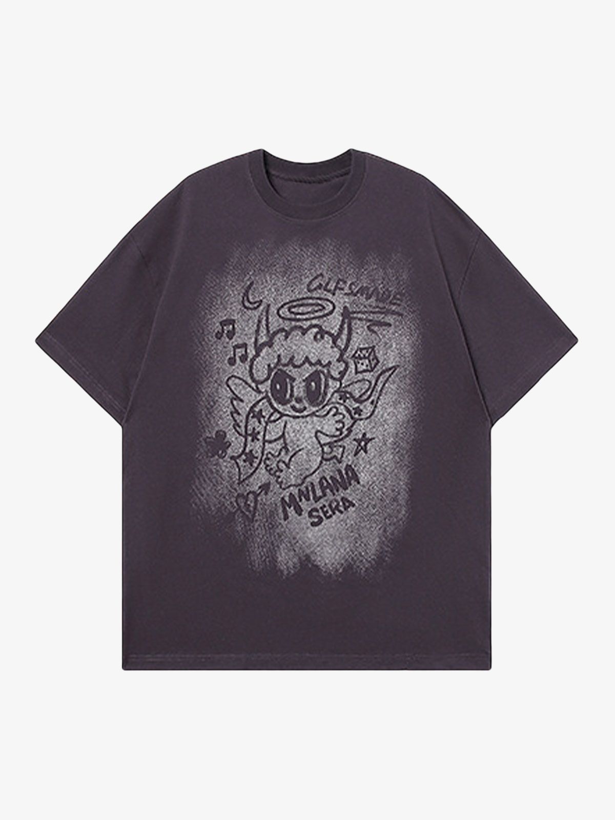 Oversized Angel Graphic T-Shirt 