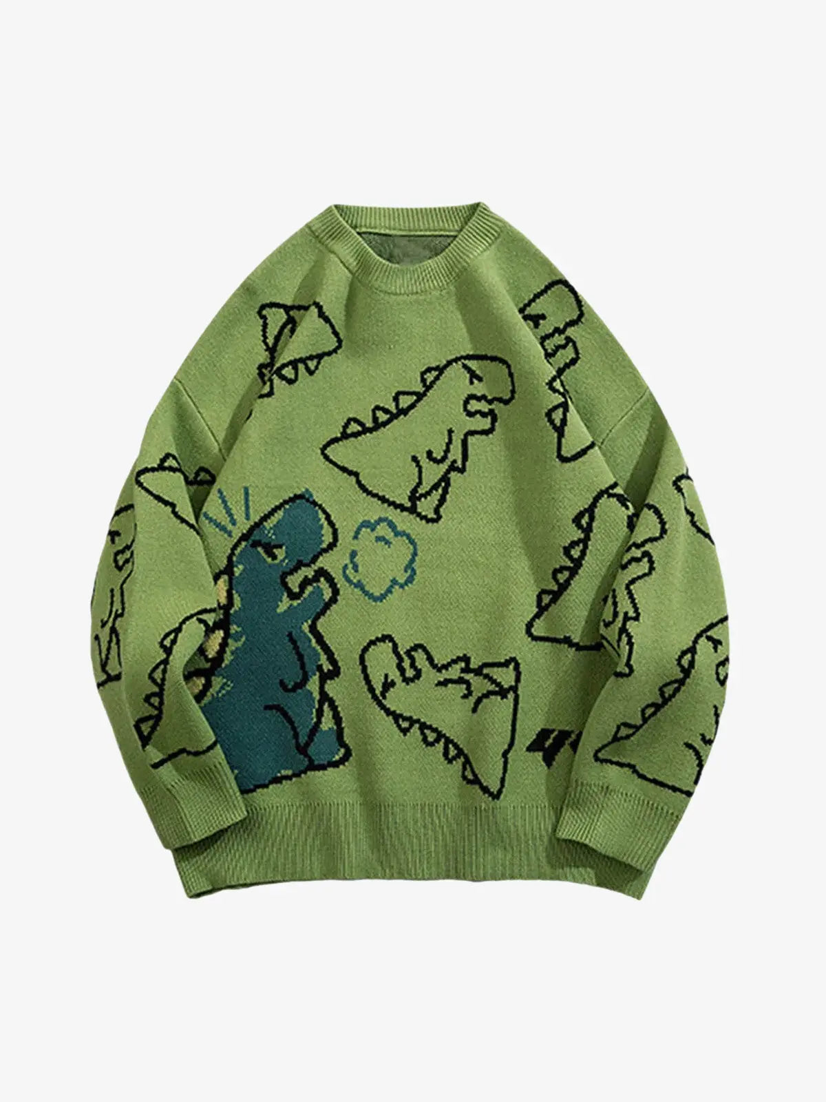 Thesupermade Cartoon Dinosaur Printed Sweater - 1004 