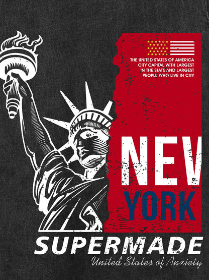 Orginal Statue of Liberty Splicing Graffiti Independence Day Vest 
