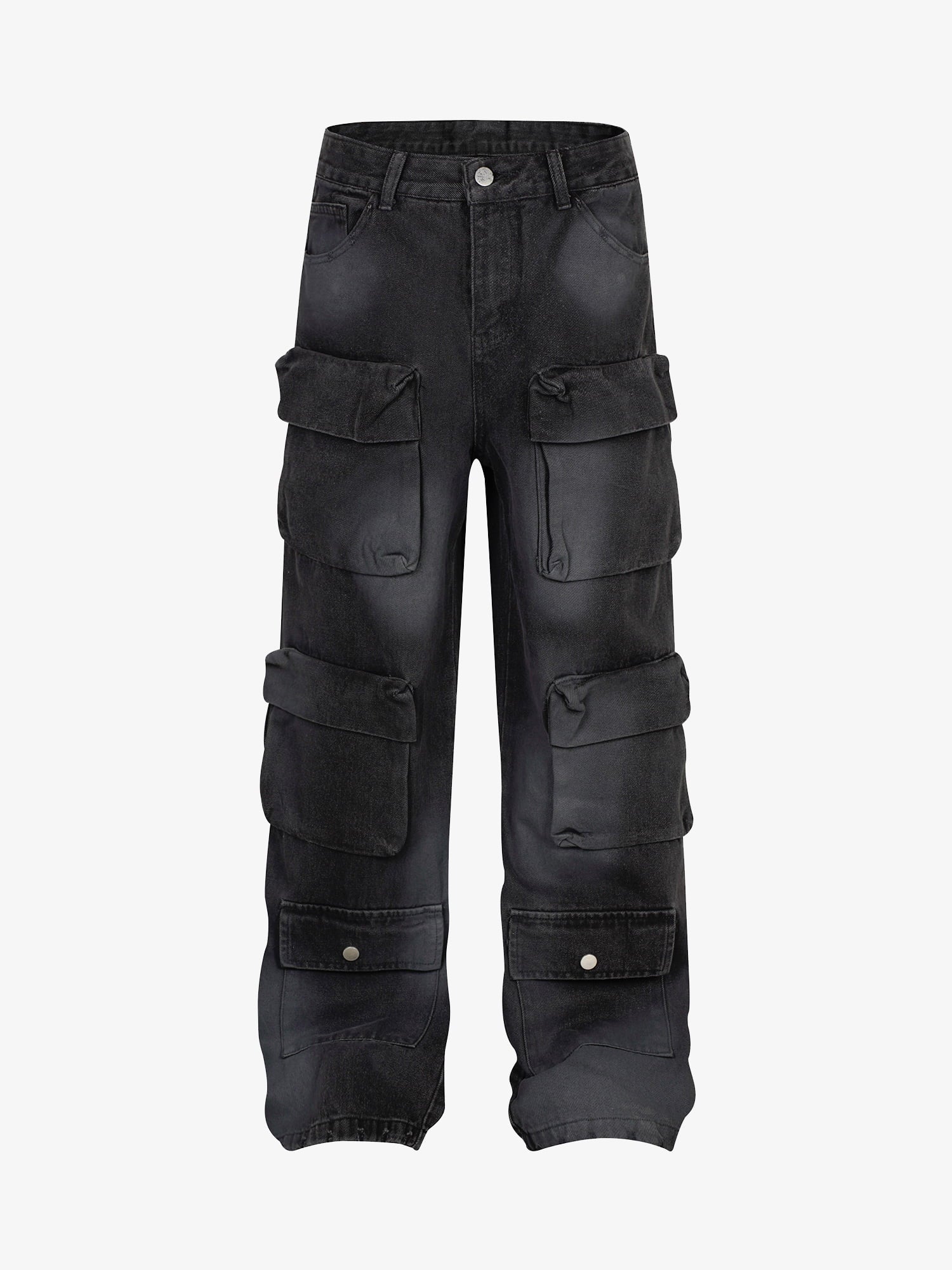 Thesupermade High Street Hip-hop Distressed Washed Work Jeans 