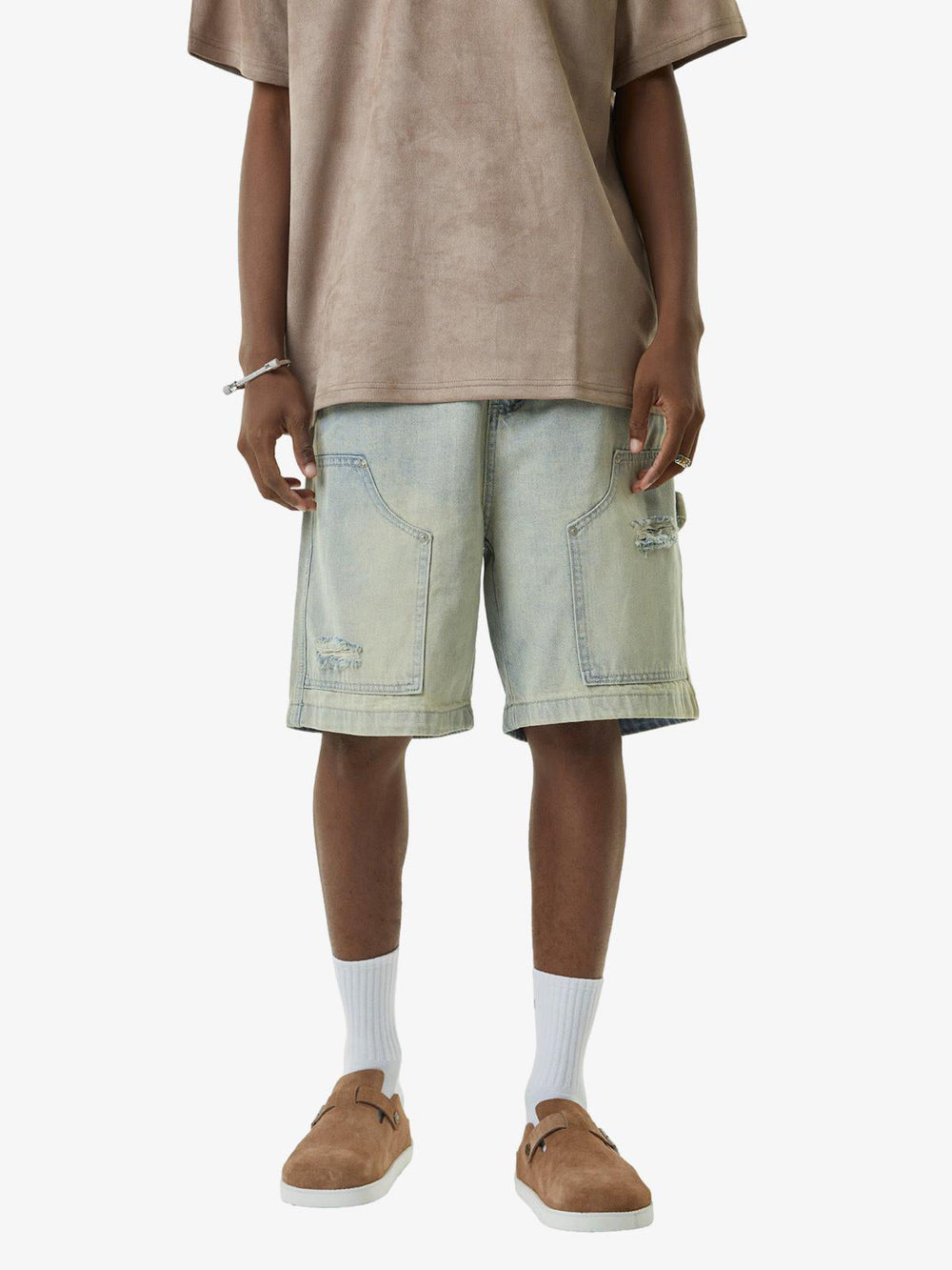 Thesupermade Retro Washed Hip-Hop Shorts 