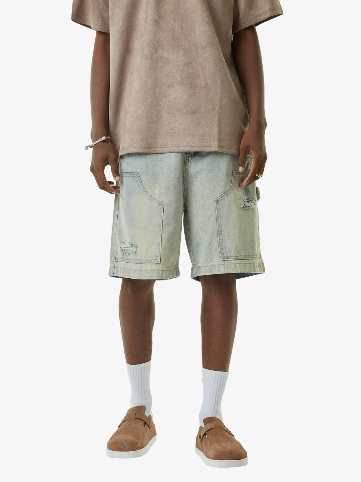 Thesupermade Retro Washed Hip Hop Shorts