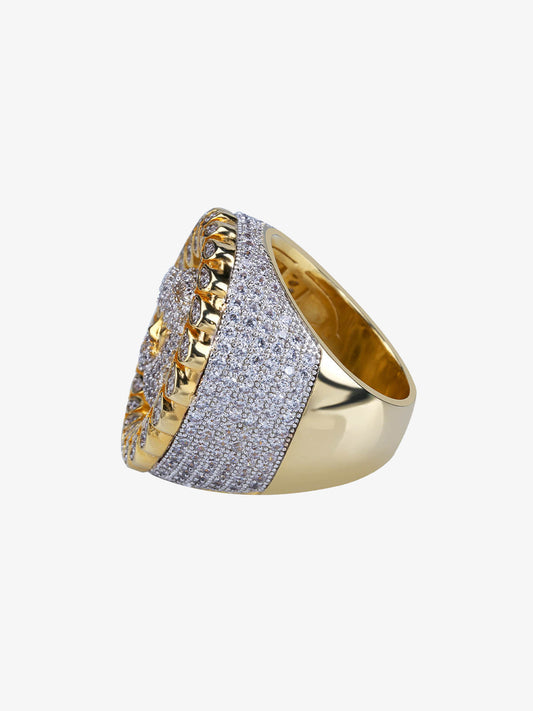 Jesus Zircon Copper Ring 