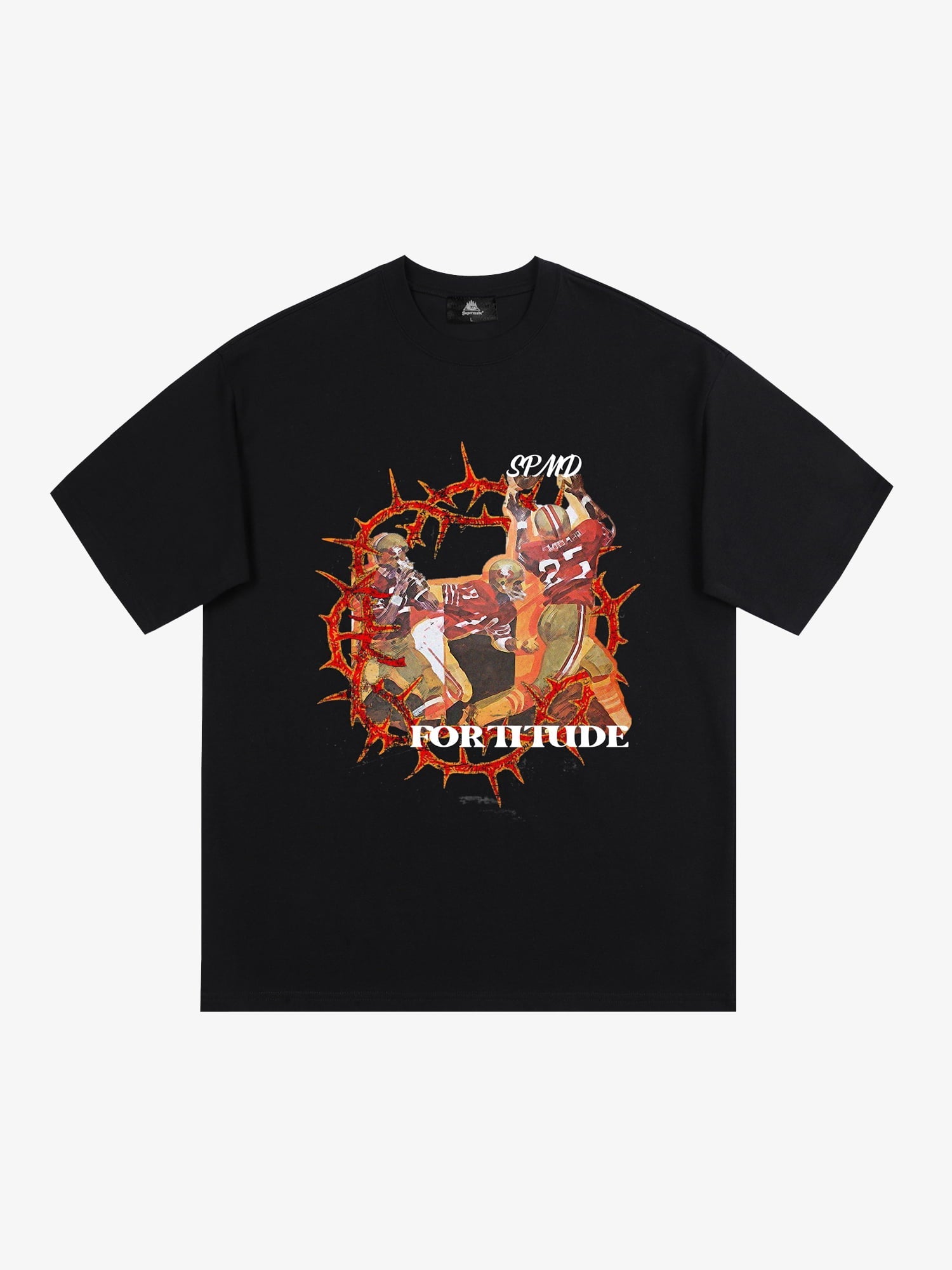 Super Bowl Football “FORTITUDE” Print T-Shirt 