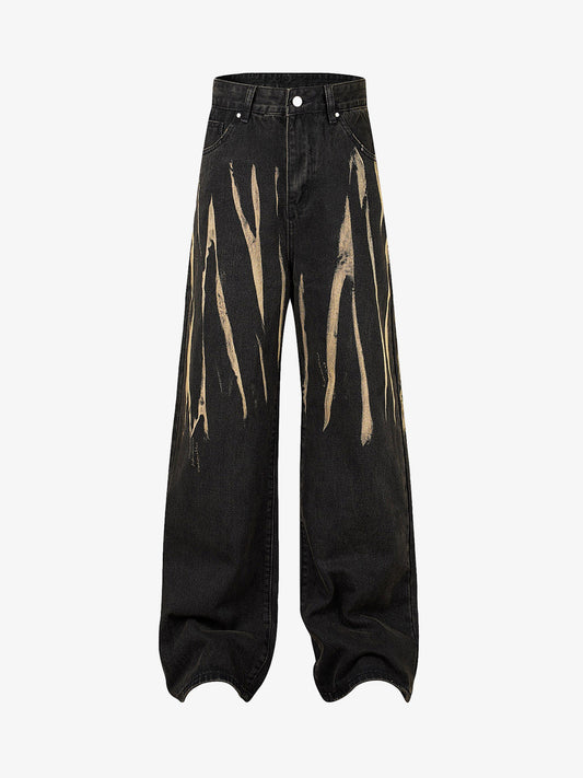 Thesupermade High Street Hip Hop Hand-painted Spray-painted Jeans 