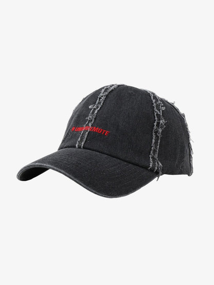 Distressed Denim Baseball Cap 