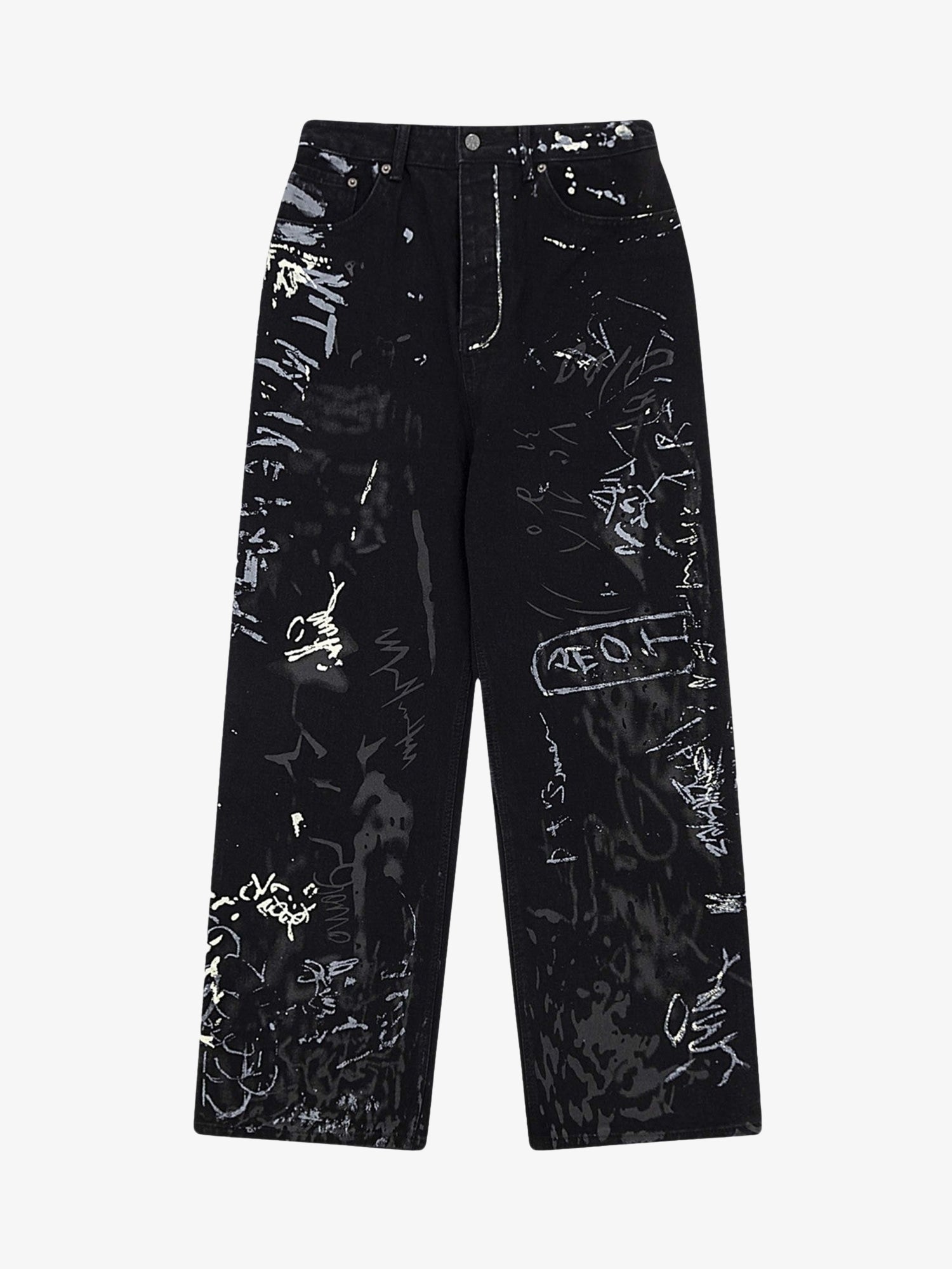 Thesupermade American Graffiti Letter Print Jeans - 1914 