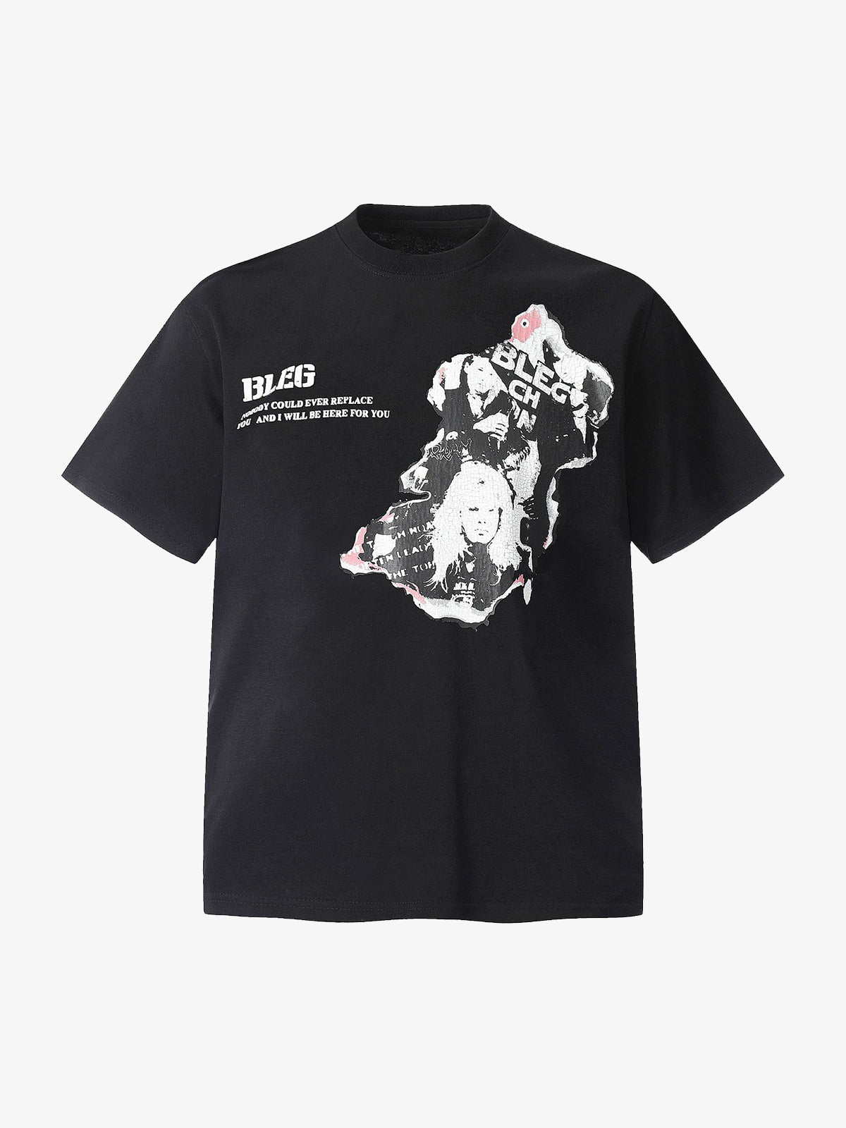 Street Hip-hop Portrait Print T-shirt 