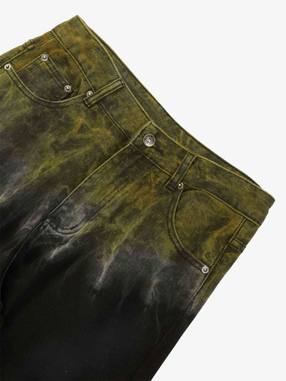 Thesupermade Graffiti Fun Tie-Dye Straight Jeans 