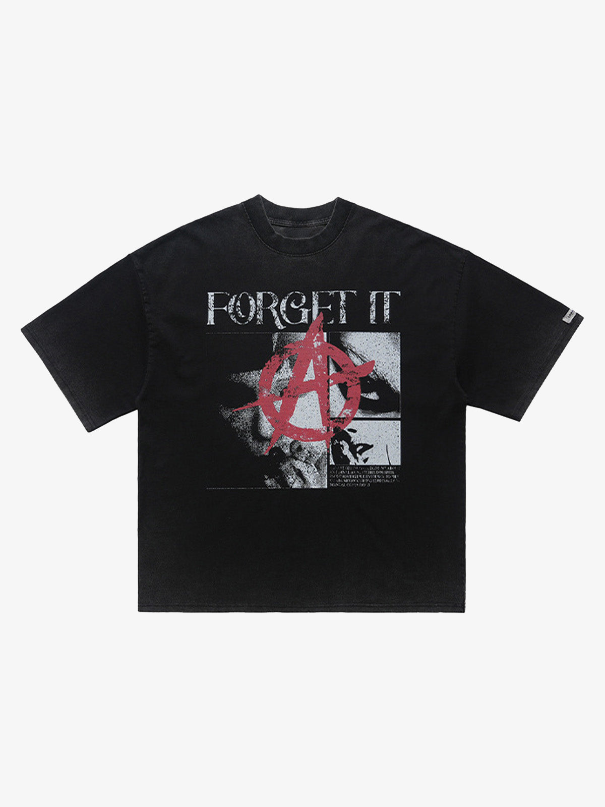 Street Retro Anti-War Distressed Print T-Shirt 