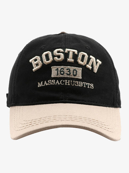 Thesupermade Retro Colorblocked Monogrammed Embroidered Cap 