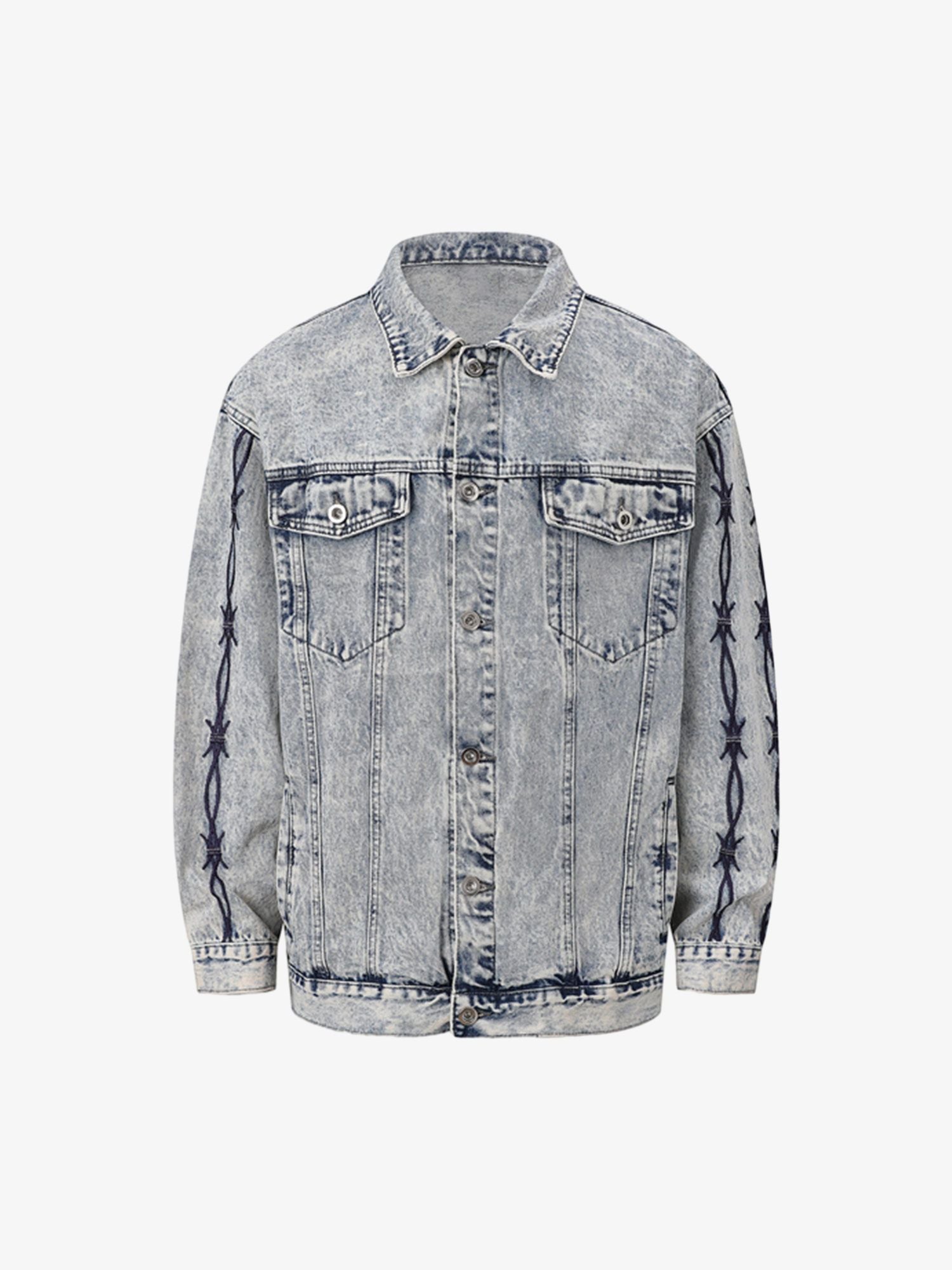 Thesupermade Thorn Embroidered Denim Jacket 