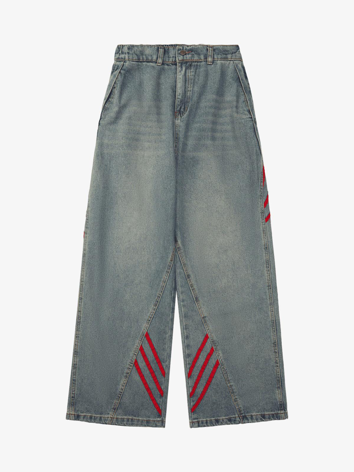 Thesupermade American Retro Contrast Washed Jeans 