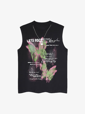 Street Butterfly Graphic Tank Top 