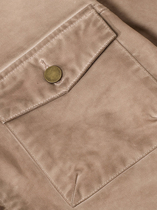 Retro Lapel  Zip Up Work Jacket 
