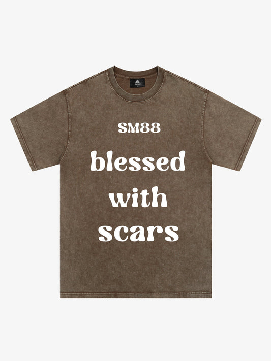 Original "Blessed With Scars" Slogan T-Shirt 