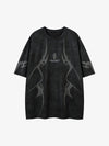 Oversized Graphic Suede Print T-Shirt 