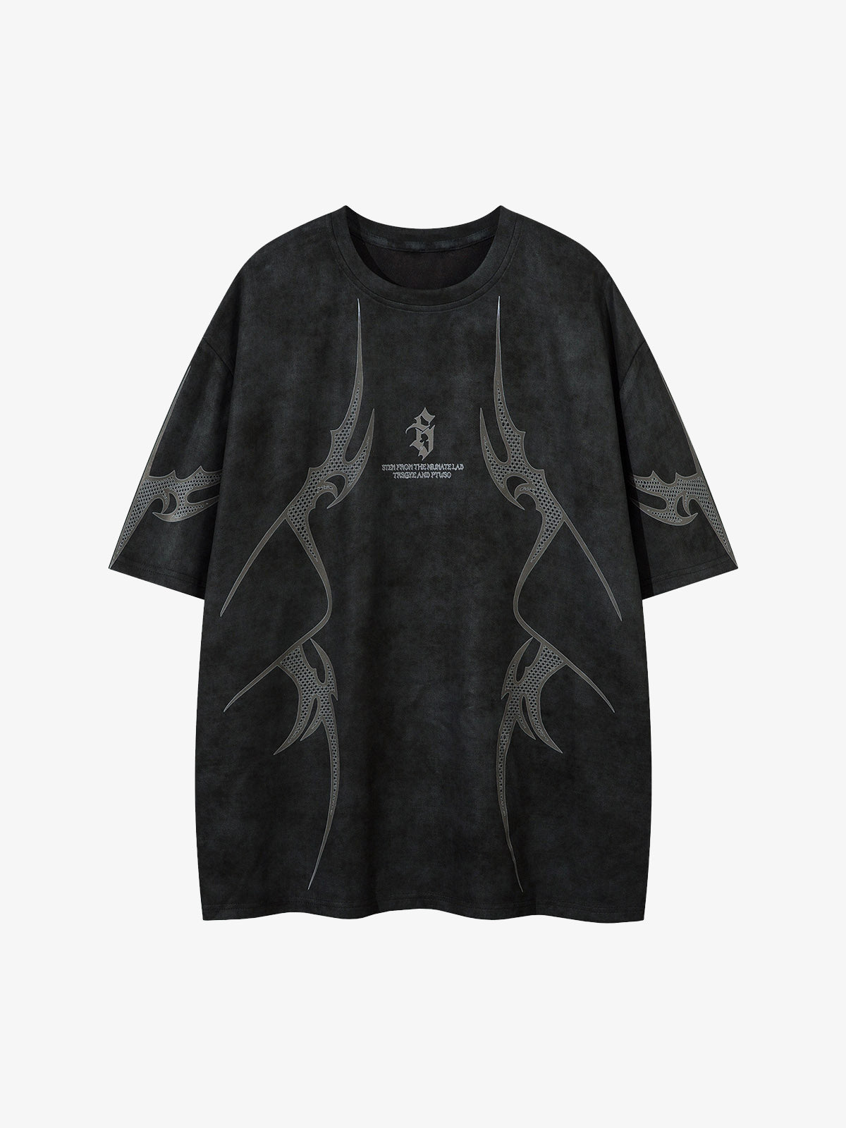 Oversized Graphic Suede Print T-Shirt 