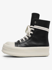 Rubber Sole High-Top Side Zipper Platform Sneakers - 2273 