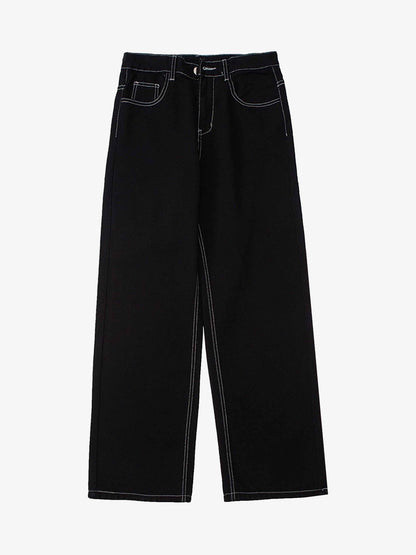 Thesupermade Solid Color Casual Jeans -1224 